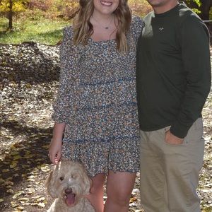 Pink Lily Fall Floral Dress